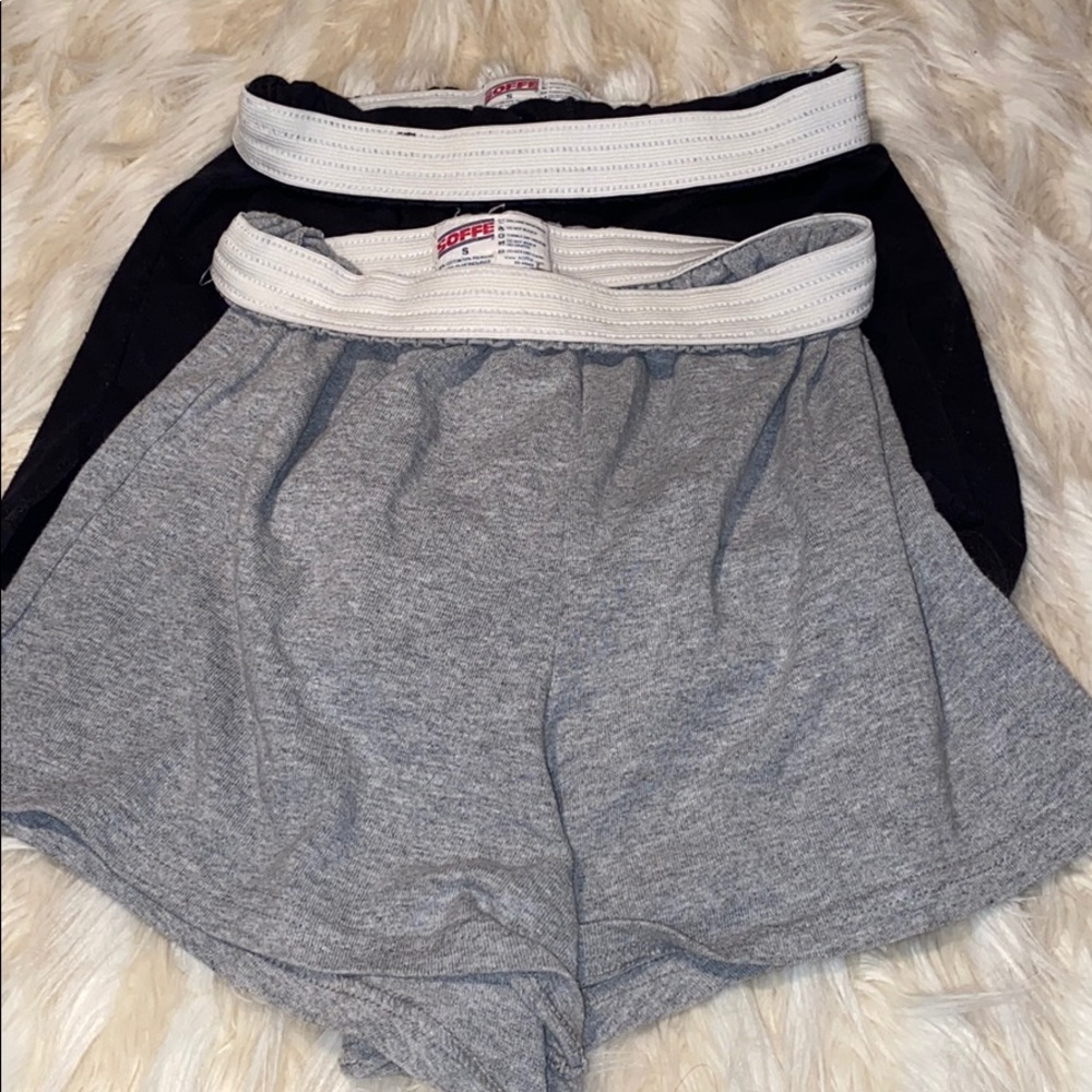 BLACK AND GREY SOFFE SHORTS